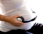 headphones around belly